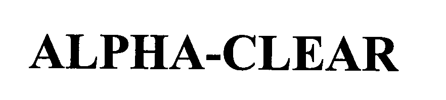 Trademark Logo ALPHA-CLEAR