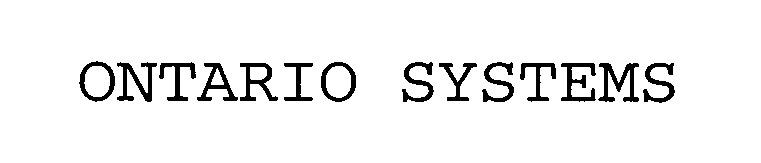  ONTARIO SYSTEMS