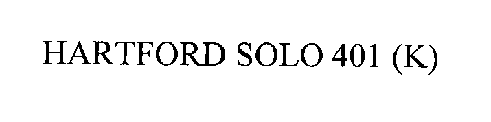 Trademark Logo HARTFORD SOLO 401(K)