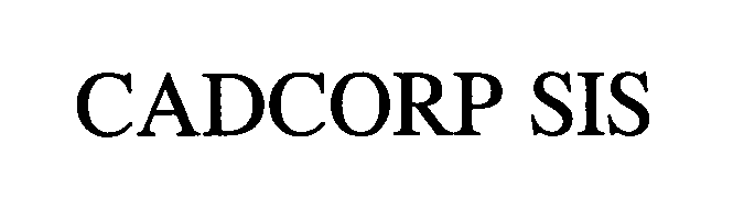 Trademark Logo CADCORP SIS
