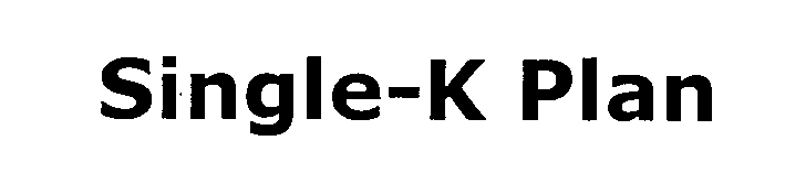 Trademark Logo SINGLE-K PLAN