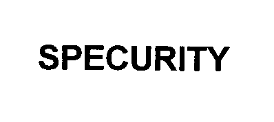 Trademark Logo SPECURITY