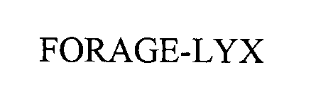 Trademark Logo FORAGE-LYX