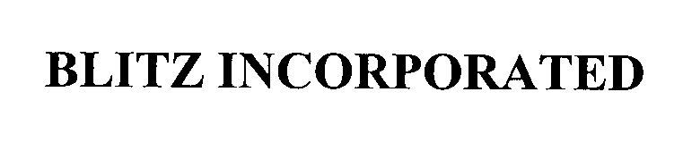 Trademark Logo BLITZ INCORPORATED