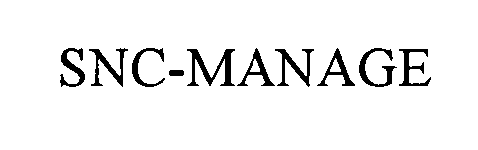 Trademark Logo SNC-MANAGE