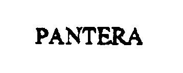 Trademark Logo PANTERA