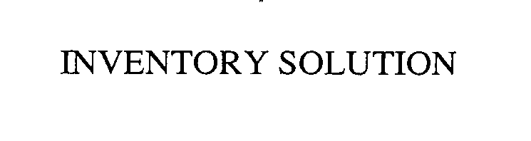 Trademark Logo INVENTORY SOLUTION