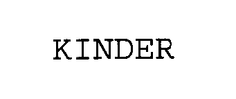 Trademark Logo KINDER