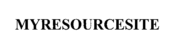 Trademark Logo MYRESOURCESITE