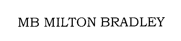 Trademark Logo MB MILTON BRADLEY