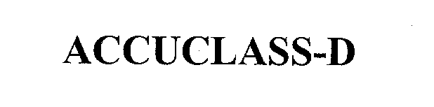 Trademark Logo ACCUCLASS-D