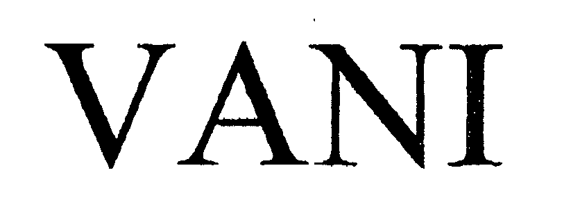 Trademark Logo VANI