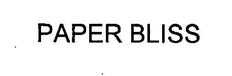 Trademark Logo PAPER BLISS