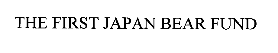 Trademark Logo THE FIRST JAPAN BEAR FUND