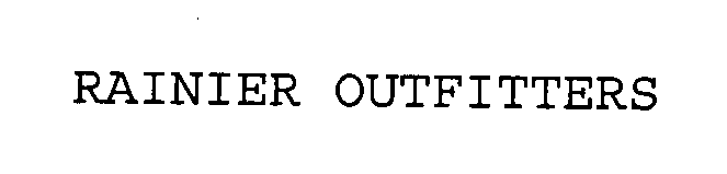 Trademark Logo RAINIER OUTFITTERS
