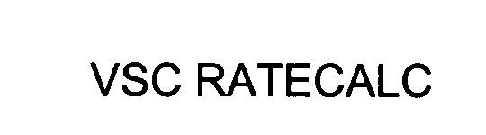 Trademark Logo VSC RATECALC