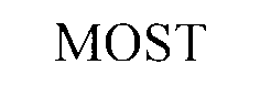 Trademark Logo MOST