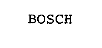 Trademark Logo BOSCH