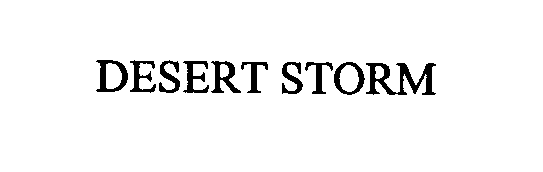 Trademark Logo DESERT STORM