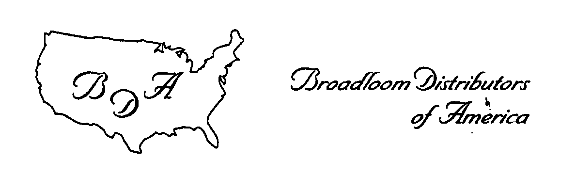 Trademark Logo BDA BROADLOOM DISTRIBUTORS OF AMERICA