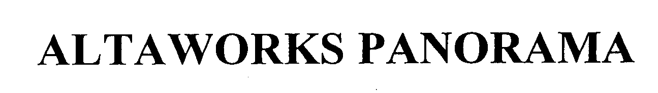 Trademark Logo ALTAWORKS PANORAMA