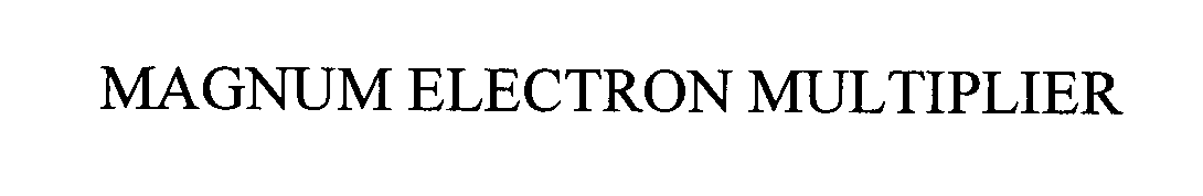  MAGNUM ELECTRON MULTIPLIER