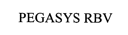 Trademark Logo PEGASYS RBV
