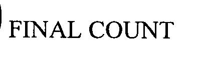 Trademark Logo FINAL COUNT