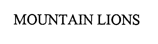 Trademark Logo MOUNTAIN LIONS