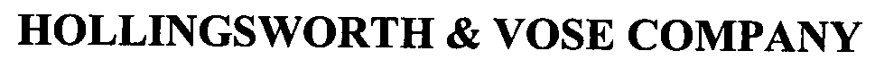 Trademark Logo HOLLINGSWORTH & VOSE COMPANY