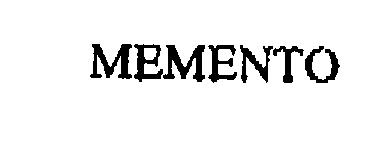 Trademark Logo MEMENTO