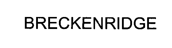 Trademark Logo BRECKENRIDGE