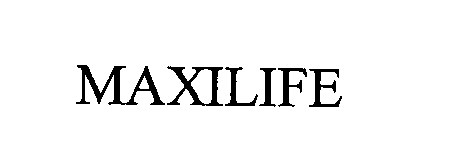 Trademark Logo MAXILIFE