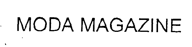 Trademark Logo MODA MAGAZINE