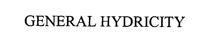  GENERAL HYDRICITY