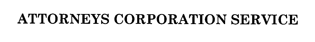Trademark Logo ATTORNEYS CORPORATION SERVICE