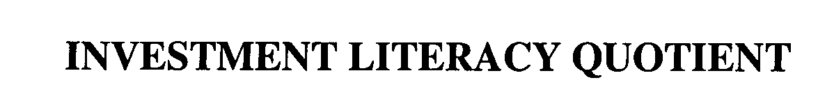 Trademark Logo INVESTMENT LITERACY QUOTIENT