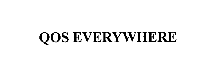 Trademark Logo QOS EVERYWHERE