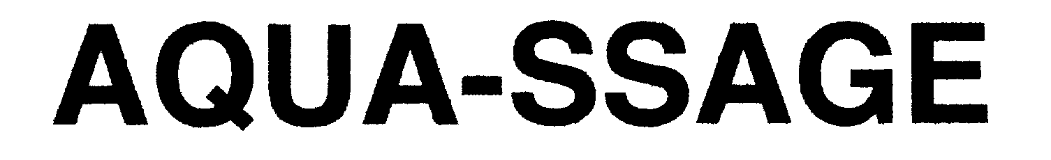 Trademark Logo AQUA-SSAGE