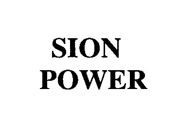 Trademark Logo SION POWER