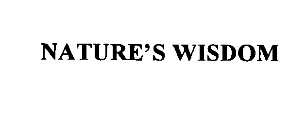 Trademark Logo NATURE'S WISDOM