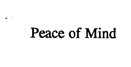 Trademark Logo PEACE OF MIND