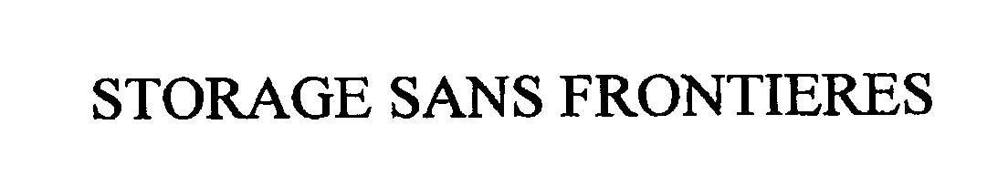  STORAGE SANS FRONTIERES