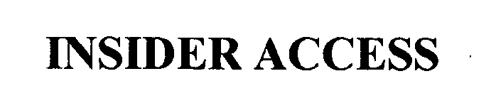 Trademark Logo INSIDER ACCESS