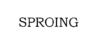 Trademark Logo SPROING