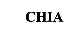 Trademark Logo CHIA