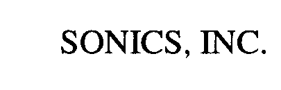 Trademark Logo SONICS, INC.