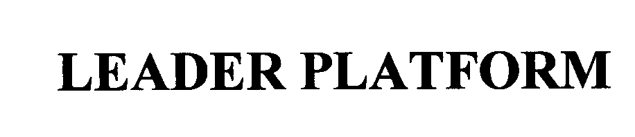 Trademark Logo LEADER PLATFORM