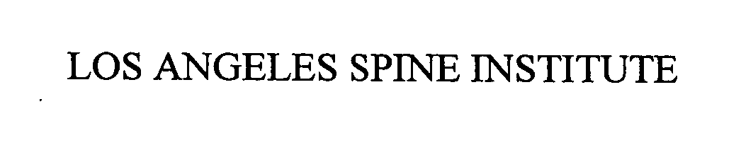 Trademark Logo LOS ANGELES SPINE INSTITUTE