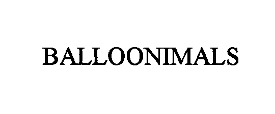 Trademark Logo BALLOONIMALS